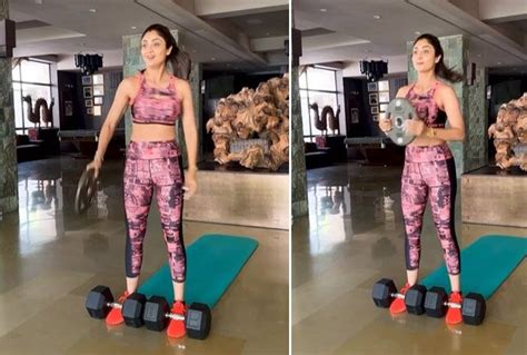 Shilpa Shetty Serves Up Monday Motivation With Intense Dumbbell Workout Watch Viral Video