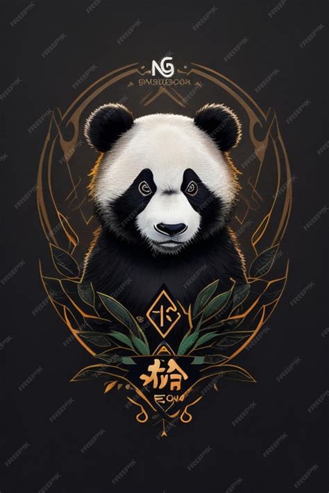 Premium AI Image | panda illustration logo design