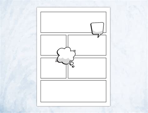 110 Blank Comic Book Template Comic Drawing Book Comic Paper