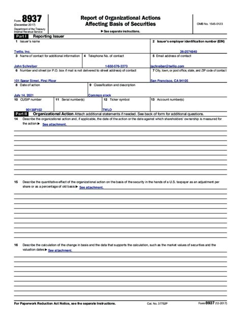 Fillable Online Form 8937 (2).pdf Fax Email Print - pdfFiller