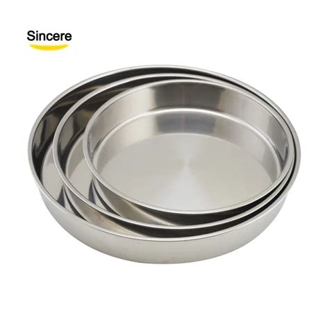 Wholesale Stainless Steel Food Plate / Dinner Dish 6/7/8/9 Inch Sizes ...