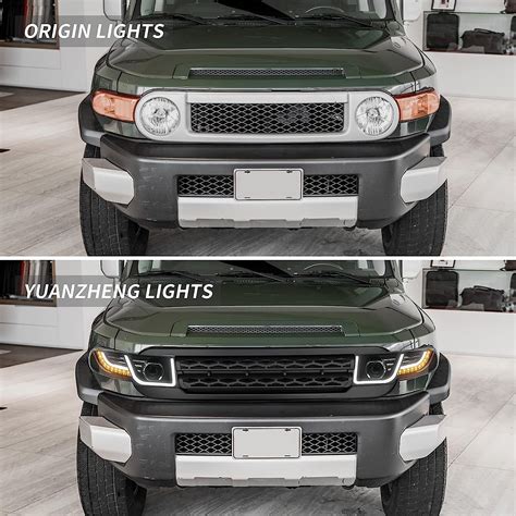 Vland Led Projector Headlights Black Grille For Toyota Fj Cruiser