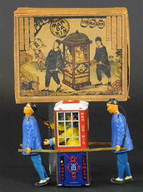 Early 20th Lehmann Mandarin Wind Up Tin Toy From Germany