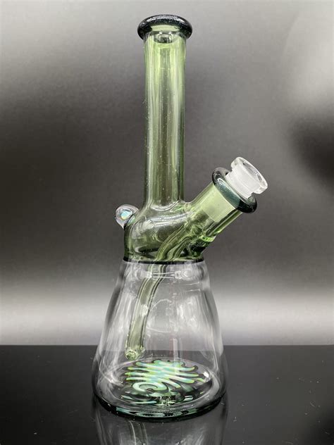 Antho 805 Light Green Stardust Tube 101 Glass Studio