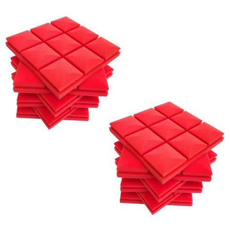 BEIYIN 24 Pack Pyramid Acoustic Foam Studio Sound Treatments Sound