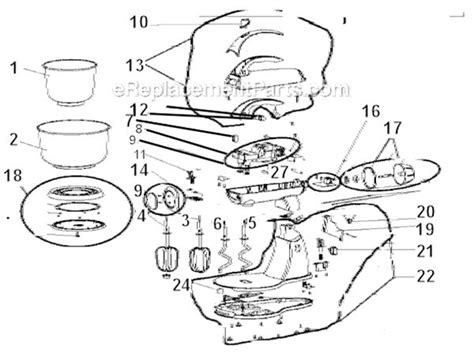 Sunbeam Mixmaster Parts Diagram