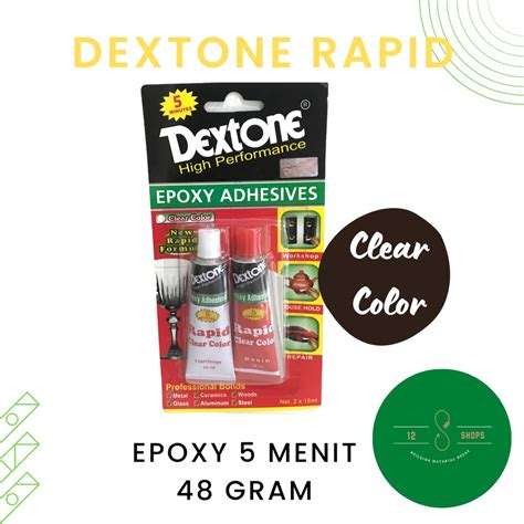 Jual Lem Dextone Rapid 5 Menit Clear Color Transparant Untuk Kaca