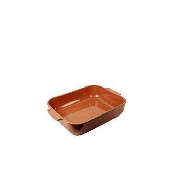 Plat four céramique rectangle terracotta 40 cm 16 appolia Plat