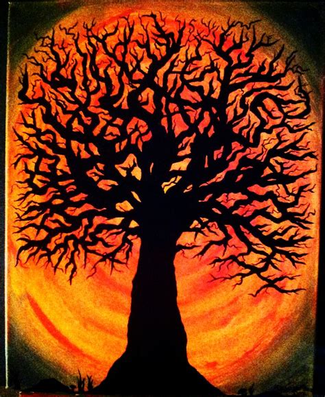 Bare Tree Painting (3) by Desiree-Doe on DeviantArt