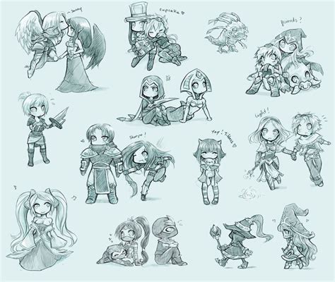 Some League Of Legends Chibis By ShiNaa On DeviantART Zeichnen Sticken