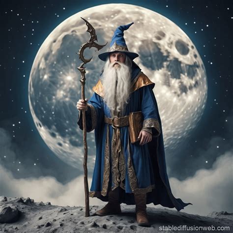 Wizard On The Moon Stable Diffusion Online