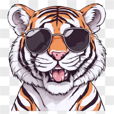 Download Tiger With Sunglasses Illustration Cartoons Online Creative Fabrica