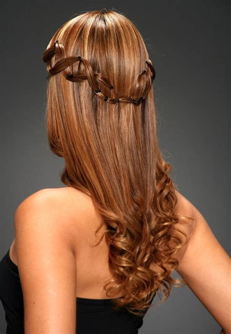 Long hairstyle for a daytime wedding or a special event