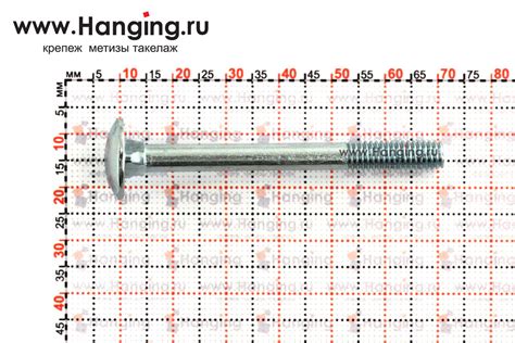 Болт М6х60 DIN 603 мебельный оцинкованный класса прочности 4.6