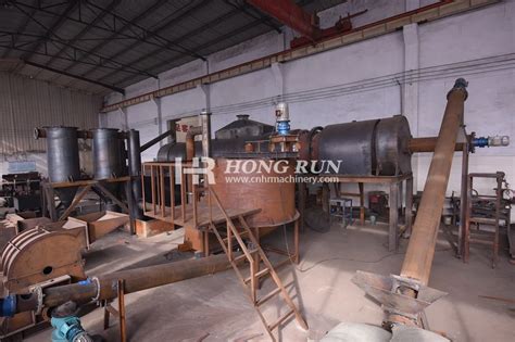 Horizontal Rotary Smokeless Wood Sawdust Biomass Charcoal Furnace Rice