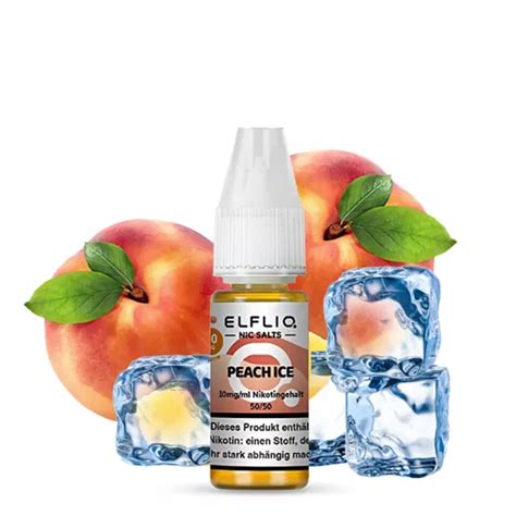 Elfliq By Elfbar Peach Ice Nikotinsalz Liquid 10 Ml Meyer S