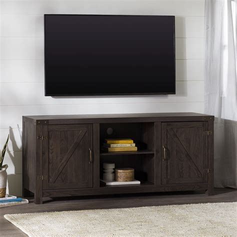 Woven Paths Modern Farmhouse Barn Door TV Stand For TVs Up To 65