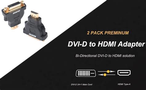 Benfei Hdmi Zu Dvi D Dvi Adapter Hdmi Zu Dvi D Dvi Bidirektionaler