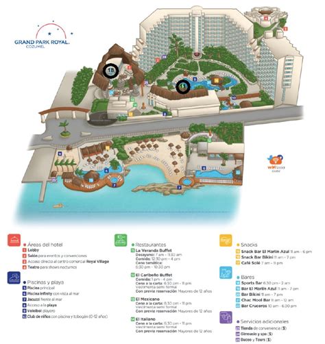 Resort Map Of Grand Park Royal Cozumel Cozumel