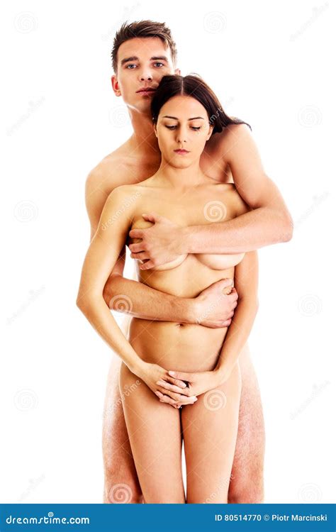 Man Covering Woman S Nude Body Stock Photo Image Of Erotic Embracing 80514770