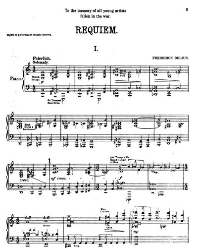 Requiem Sheet Music By Frederick Delius Nkoda Free 7 Days Trial