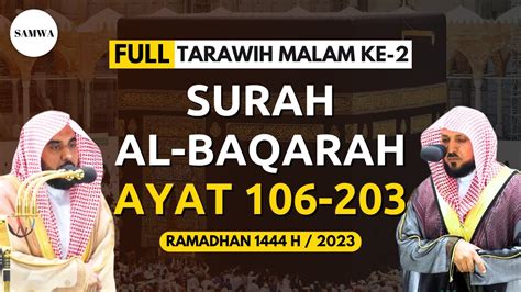 Full Sholat Tarawih Malam Ke Masjidil Haram Ramadhan H