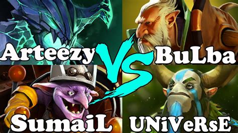 Dota Arteezy And Sumail Vs Bulba And Universe Ranked Match