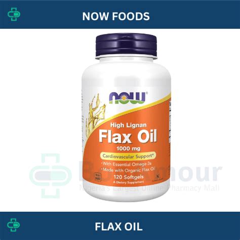 Buy NOW FOODS FLAX OIL 1000MG X 120 SOFTGELS