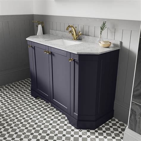 Old London By Hudson Reed 1200mm 4 Door Angled Vanity Unit Grey