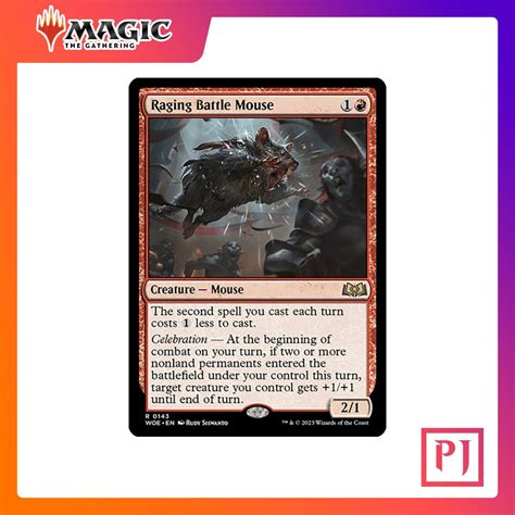 Mtg Raging Battle Mouse Woe Red Rare Normal Eng