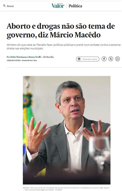 No Fim De Semana M Rcio Mac Do Foi Destaque Na M Dia Nacional O Que