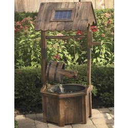 Solar Powered Wishing Well Fountain - FindGift.com