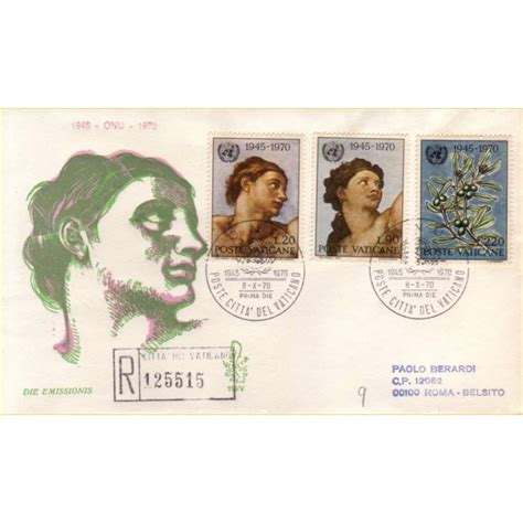 VATICANO 1970 FDC Venetia Anniversario ONU Rac