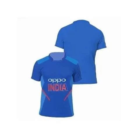 Polyester Blue Indian Cricket Team Jersey At Rs 167 Piece T Shirt