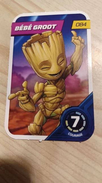 CARTE MARVEL LECLERC 2023 défie tes Héros BEBE GROOT NO 084 EUR 0 50