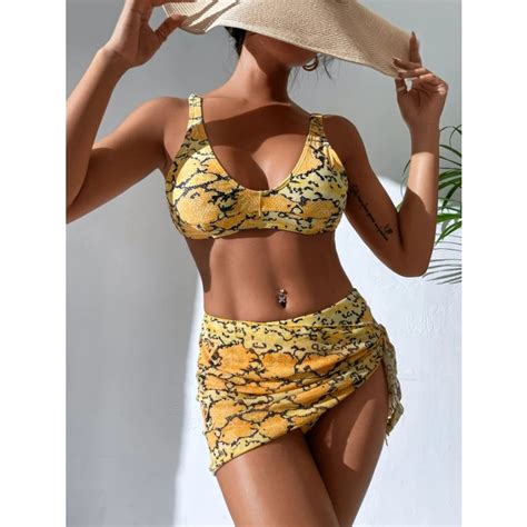 Summer 2023 Micro Bikini European And American Swimsuit Three Piece Split Swimsuit Skirt Style