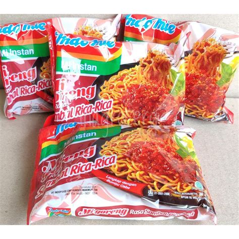 Jual INDOMIE MI GORENG SAMBAL RICA RICA 5 PCS Shopee Indonesia