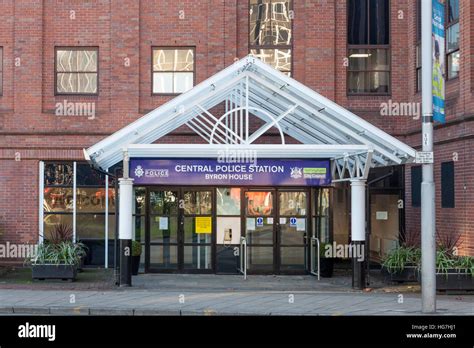 Central Police Station Byron House Nottingham England Uk Stock