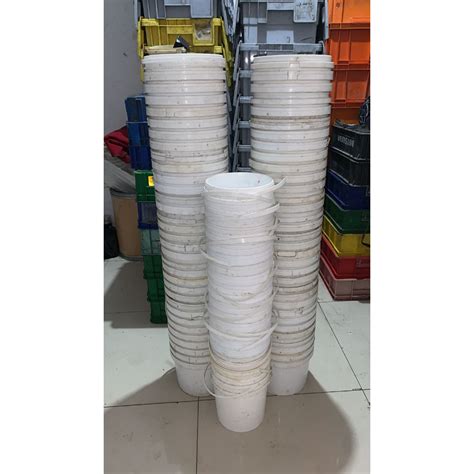 Jual Ember Plastik Bekas Kg Pail Putih Hidroponik Kg Bekas Ember