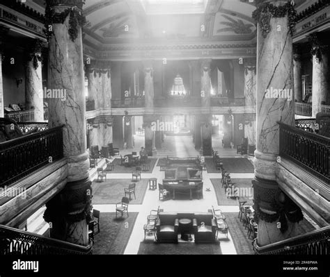 Lobby Jefferson Hotel Richmond Va Cbetween 1910 And 1920 Stock