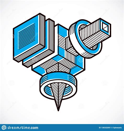 Projetando A Forma Abstrata Figura Poligonal Do Vetor D Ilustra O Do