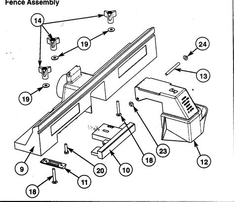 Sears Craftsman Router Table Parts