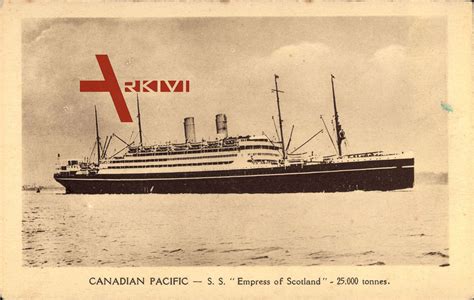 SS Empress Of Scotland Dampfer Auf See Canadian Pacific Ships CPS Xl