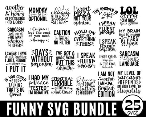 Funny Quotes Bundle Svg Funny Svg Bundle Sarcastic Svg Bundle