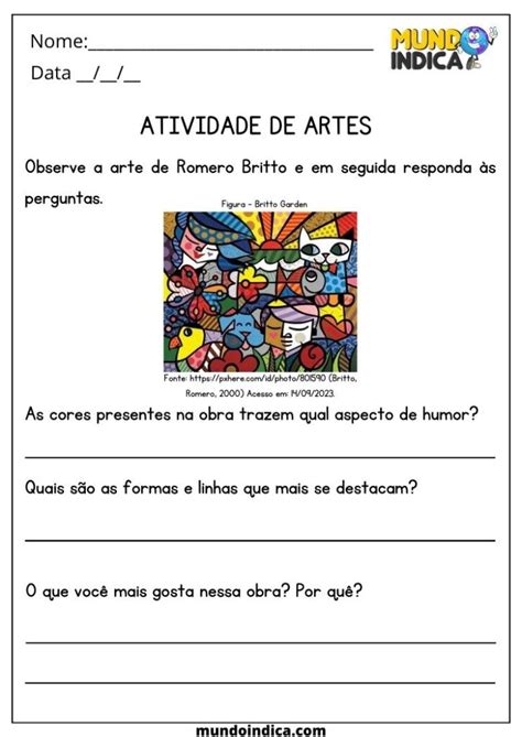 Atividades De Artes Ano Fundamental Para Imprimir