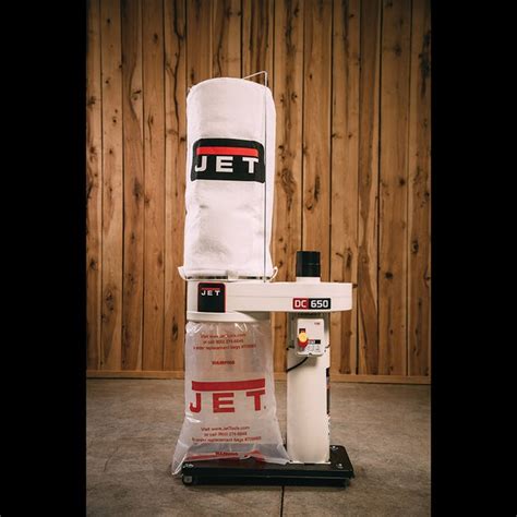 Jet® Dc 650 Dust Collector With 5 Micron Bag Filter Kit Rockler Woodworking And Hardware