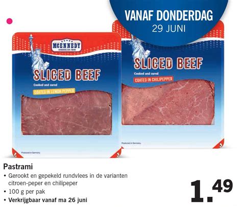 Pastrami Aanbieding Bij Lidl Folders Nl