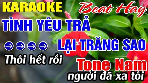 Karaoke T Nh Y U Tr L I Tr Ng Sao Tone N Karaoke Duy Organ Beat M I