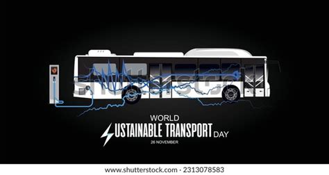 World Sustainable Transport Day Public Transportation Stock Vector