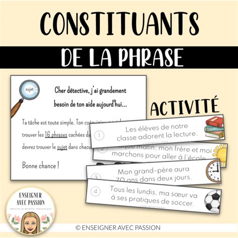 Constituants De La Phrase